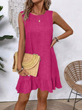 Summer Ruffle Dress Fashion Loose Sleeveless Straight Beach Dresses For Women