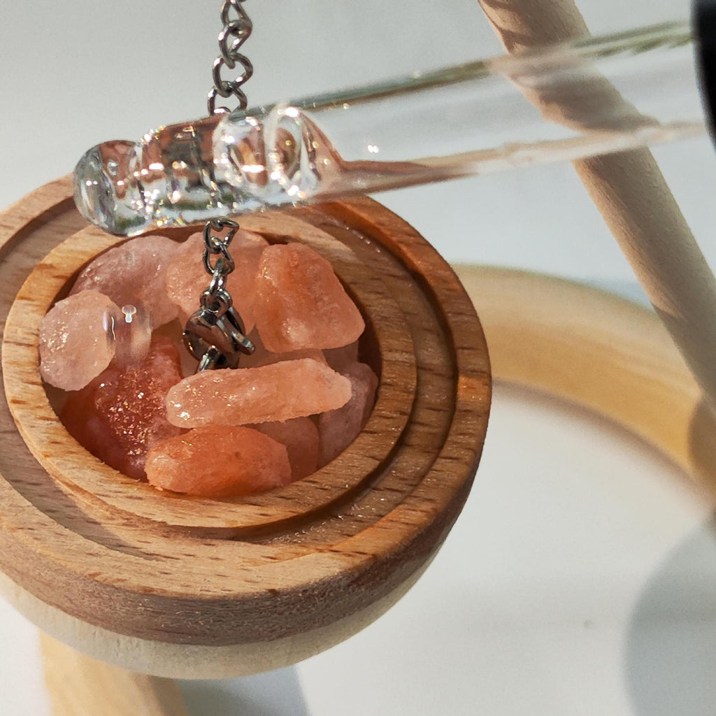 Tidova™ SaltGlow Aromatherapy Diffuser — Natural Salt Rock & Wood Design