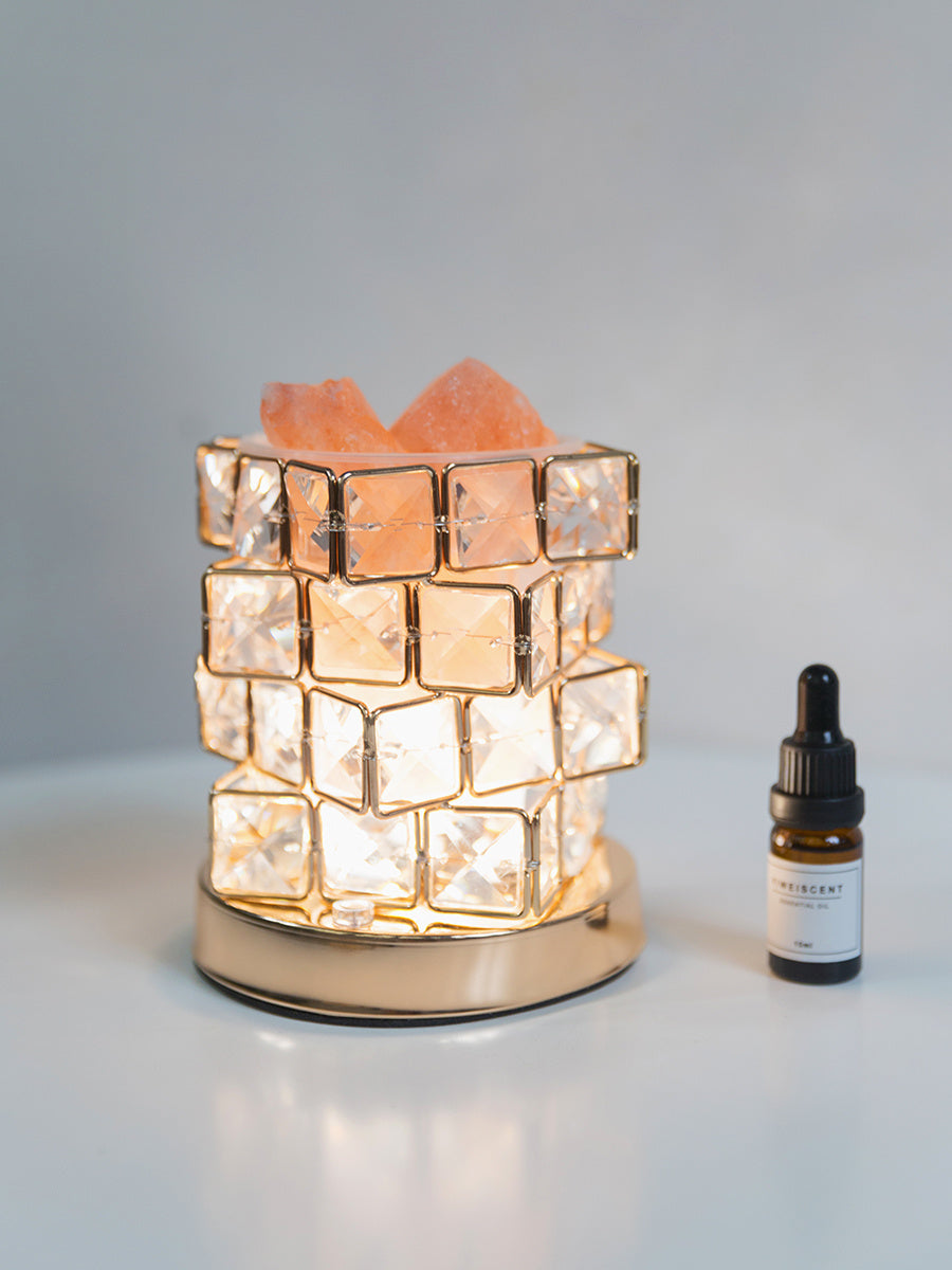 Tidova™ FireGlow Aromatherapy Crystal Diffuser — LED Night Light & Essential Oil Purifier