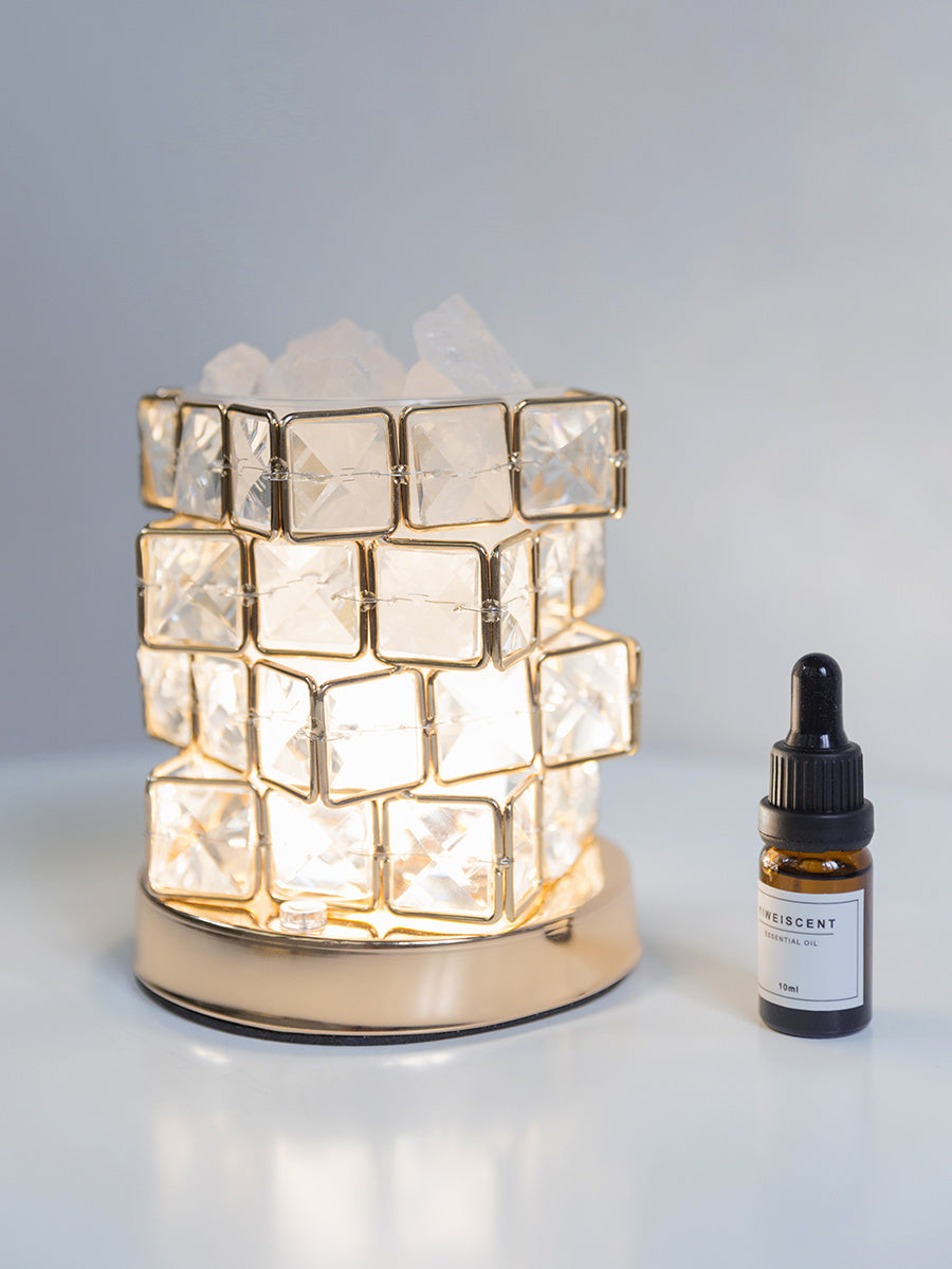 Tidova™ FireGlow Aromatherapy Crystal Diffuser — LED Night Light & Essential Oil Purifier