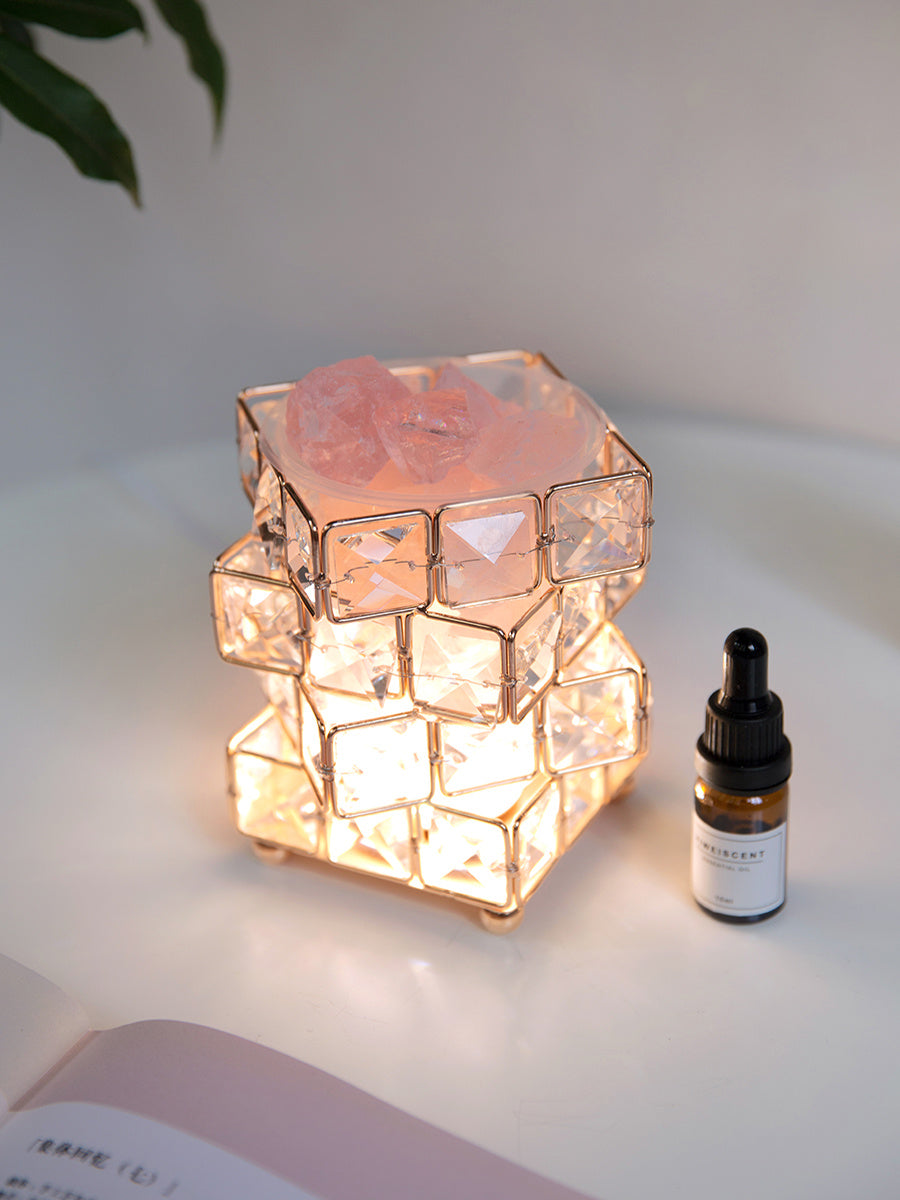 Tidova™ FireGlow Aromatherapy Crystal Diffuser — LED Night Light & Essential Oil Purifier