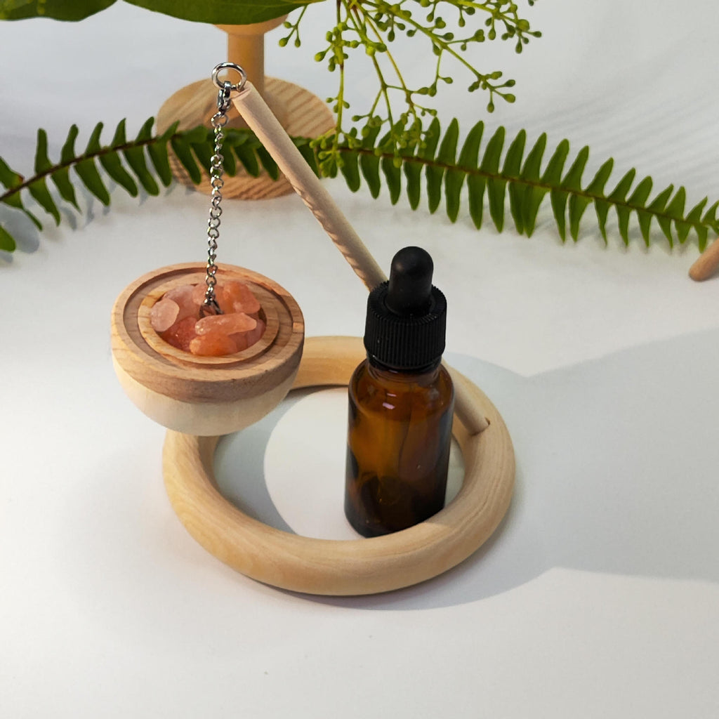 Tidova™ SaltGlow Aromatherapy Diffuser — Natural Salt Rock & Wood Design