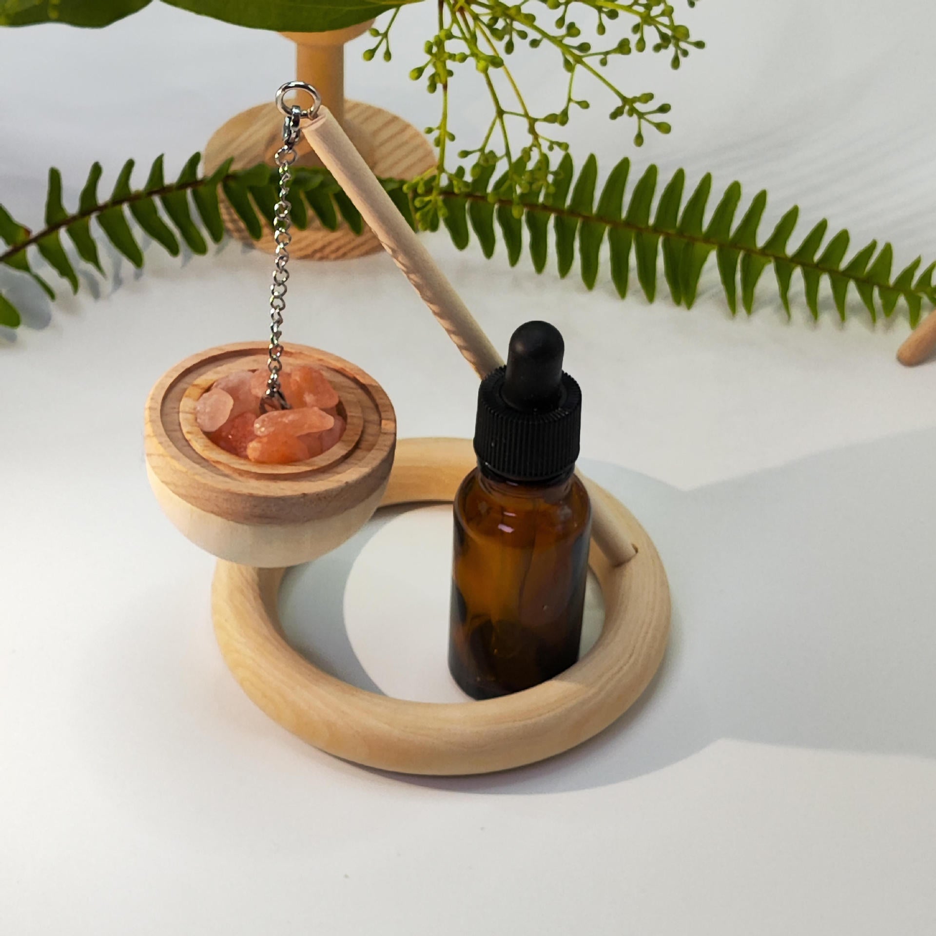 Tidova™ SaltGlow Aromatherapy Diffuser — Natural Salt Rock & Wood Design