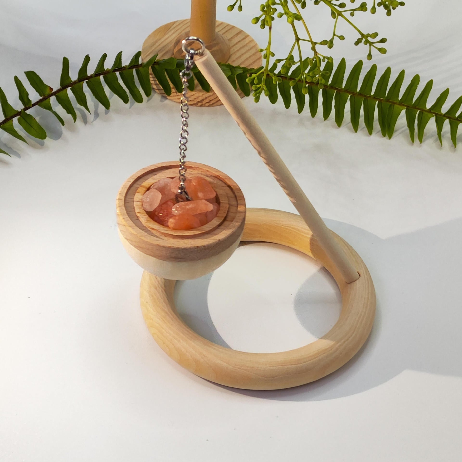 Tidova™ SaltGlow Aromatherapy Diffuser — Natural Salt Rock & Wood Design