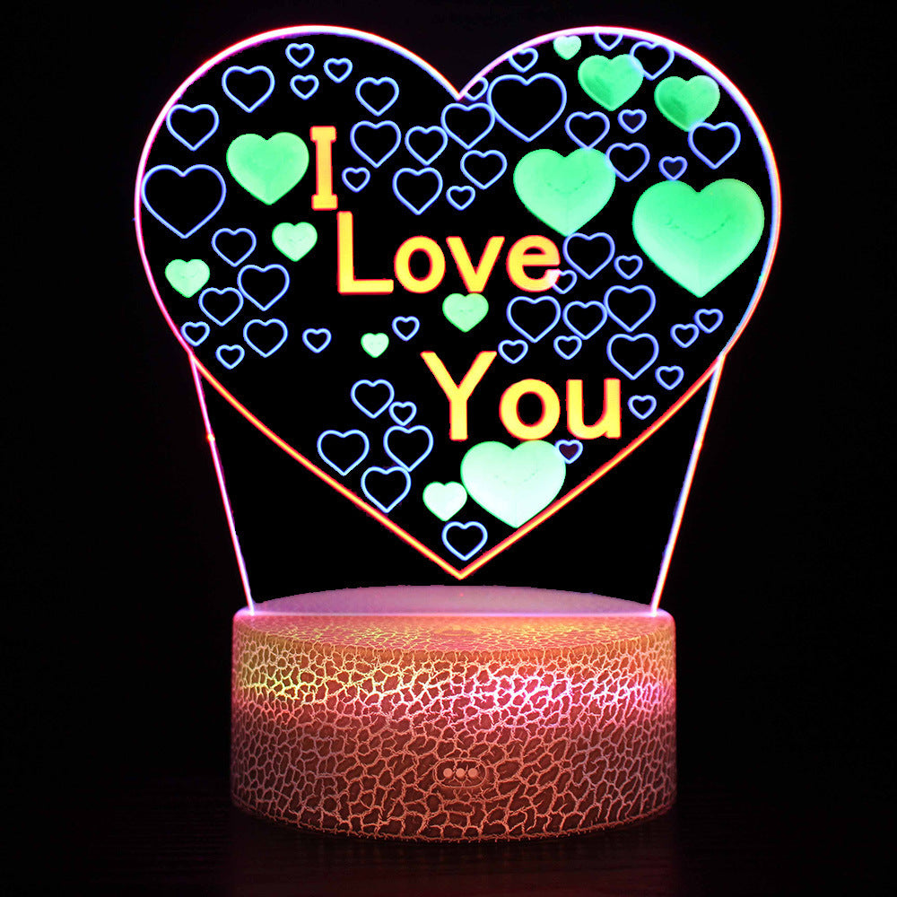 3 Acrylic Plates 3D Night Lights Touch Control Colorful LED Lamp 3D Peacock Animal Light Kids Gift Creative Bedroom Decor