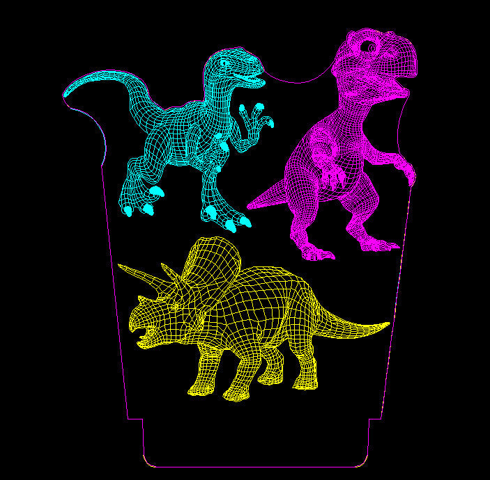 3 Acrylic Plates 3D Night Lights Touch Control Colorful LED Lamp 3D Peacock Animal Light Kids Gift Creative Bedroom Decor