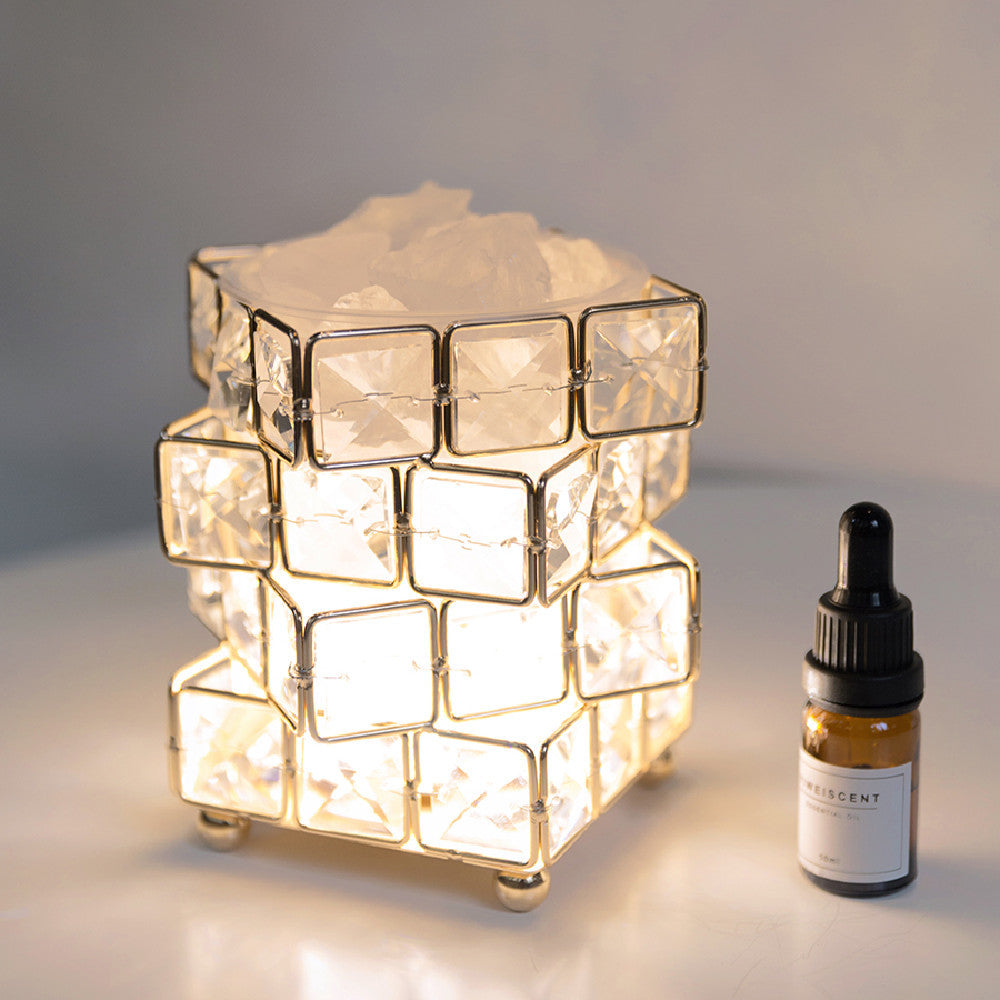 Tidova™ FireGlow Aromatherapy Crystal Diffuser — LED Night Light & Essential Oil Purifier