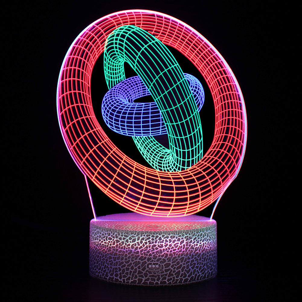 3 Acrylic Plates 3D Night Lights Touch Control Colorful LED Lamp 3D Peacock Animal Light Kids Gift Creative Bedroom Decor